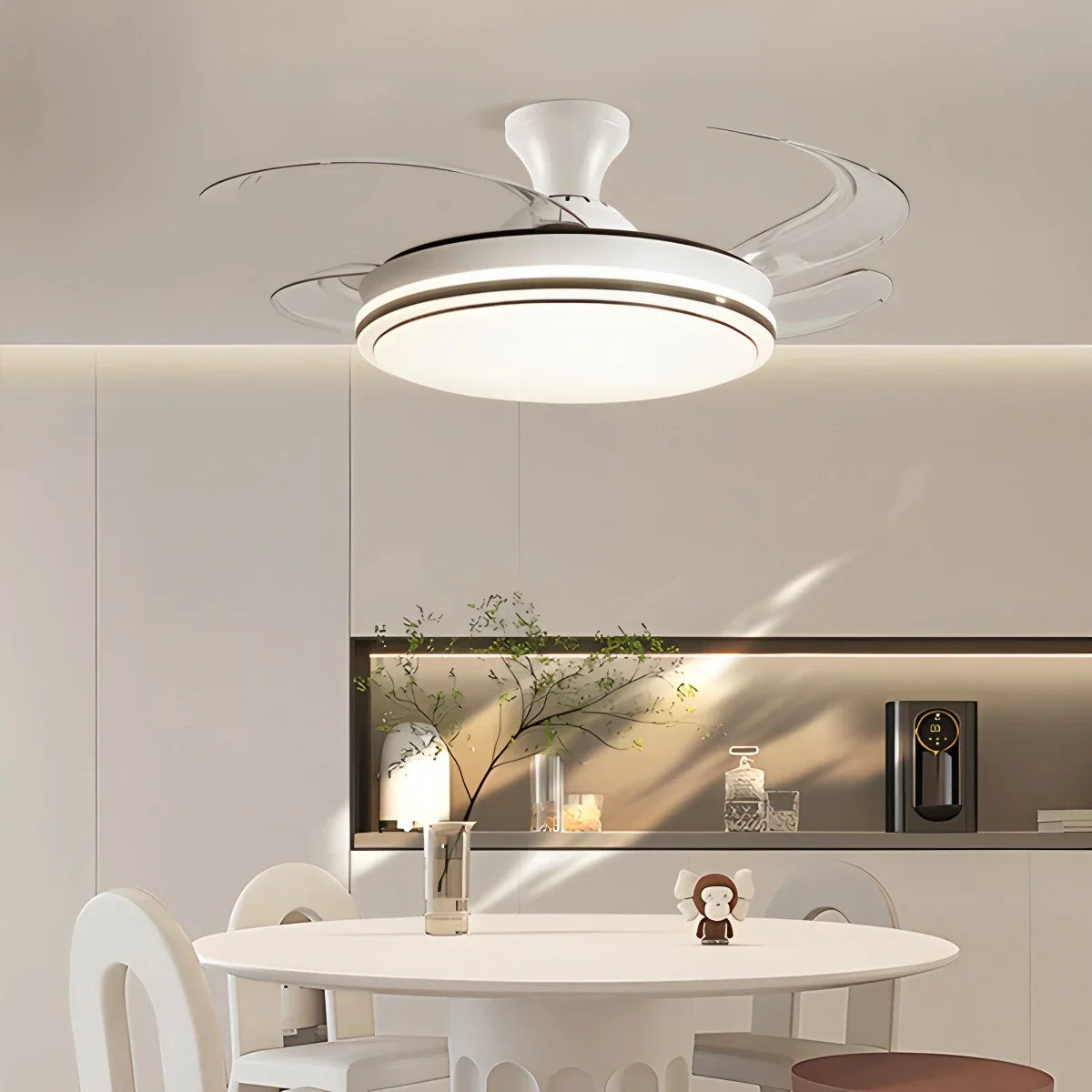 flairel Modern Remote Control Ceiling Fan with LED Light