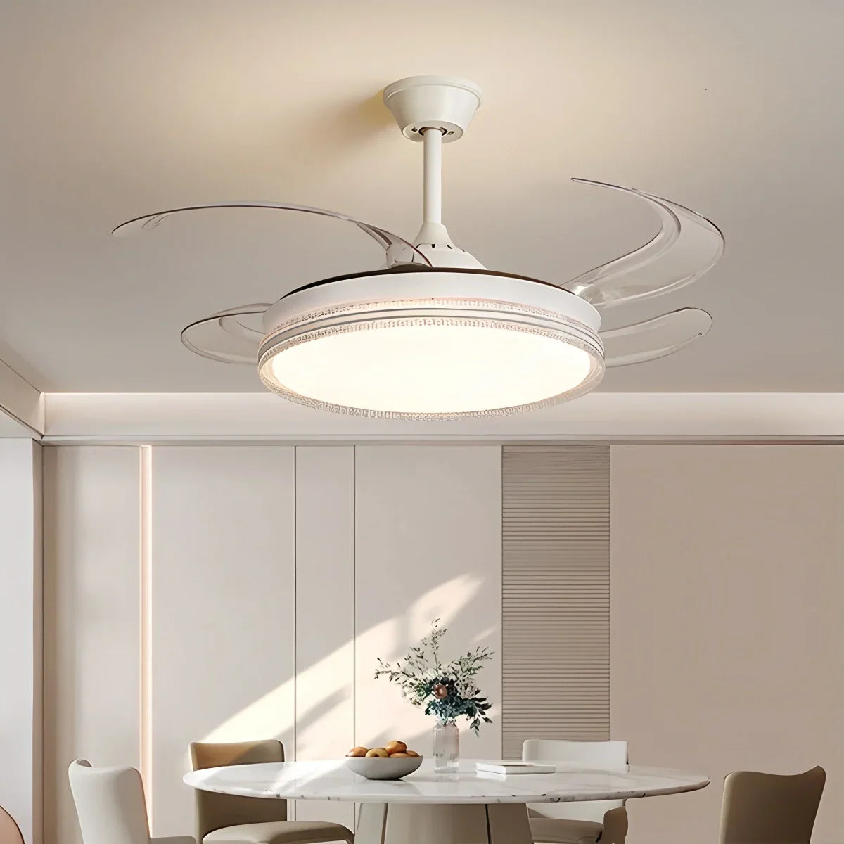 flairel Modern LED Ceiling Fan Lights with Remote Control
