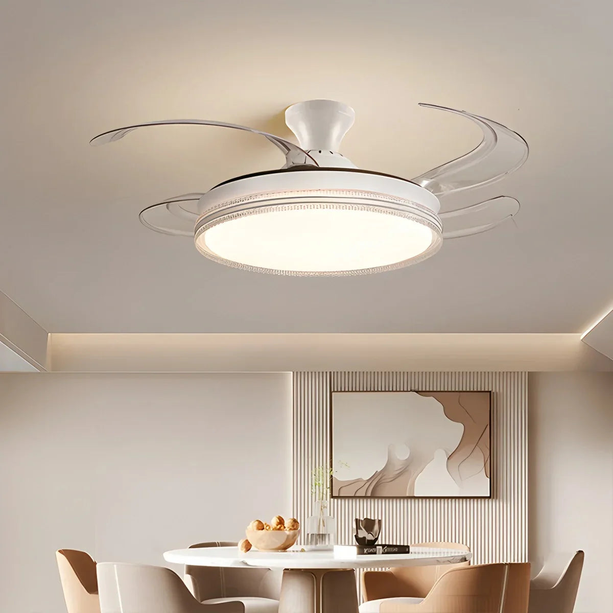flairel Modern LED Ceiling Fan Lights with Remote Control