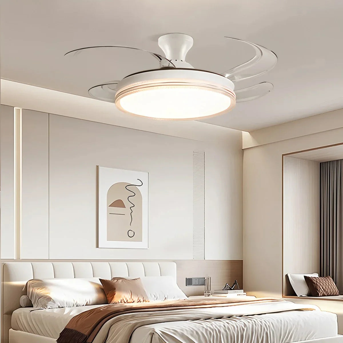flairel Modern LED Ceiling Fan Lights with Remote Control