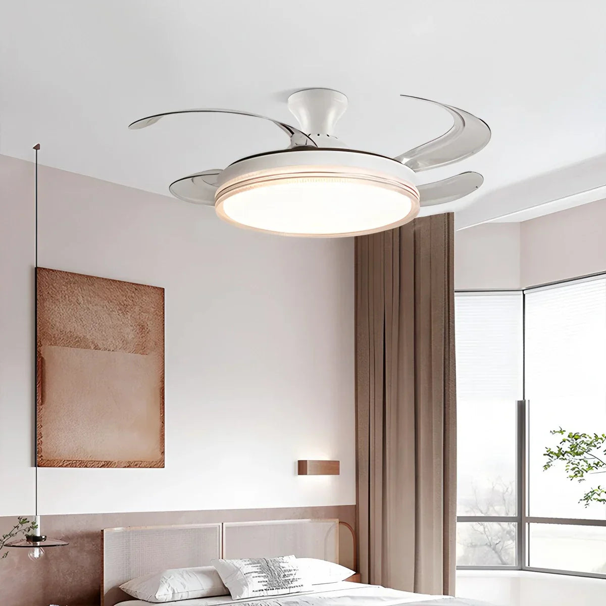 flairel Modern LED Ceiling Fan Lights with Remote Control