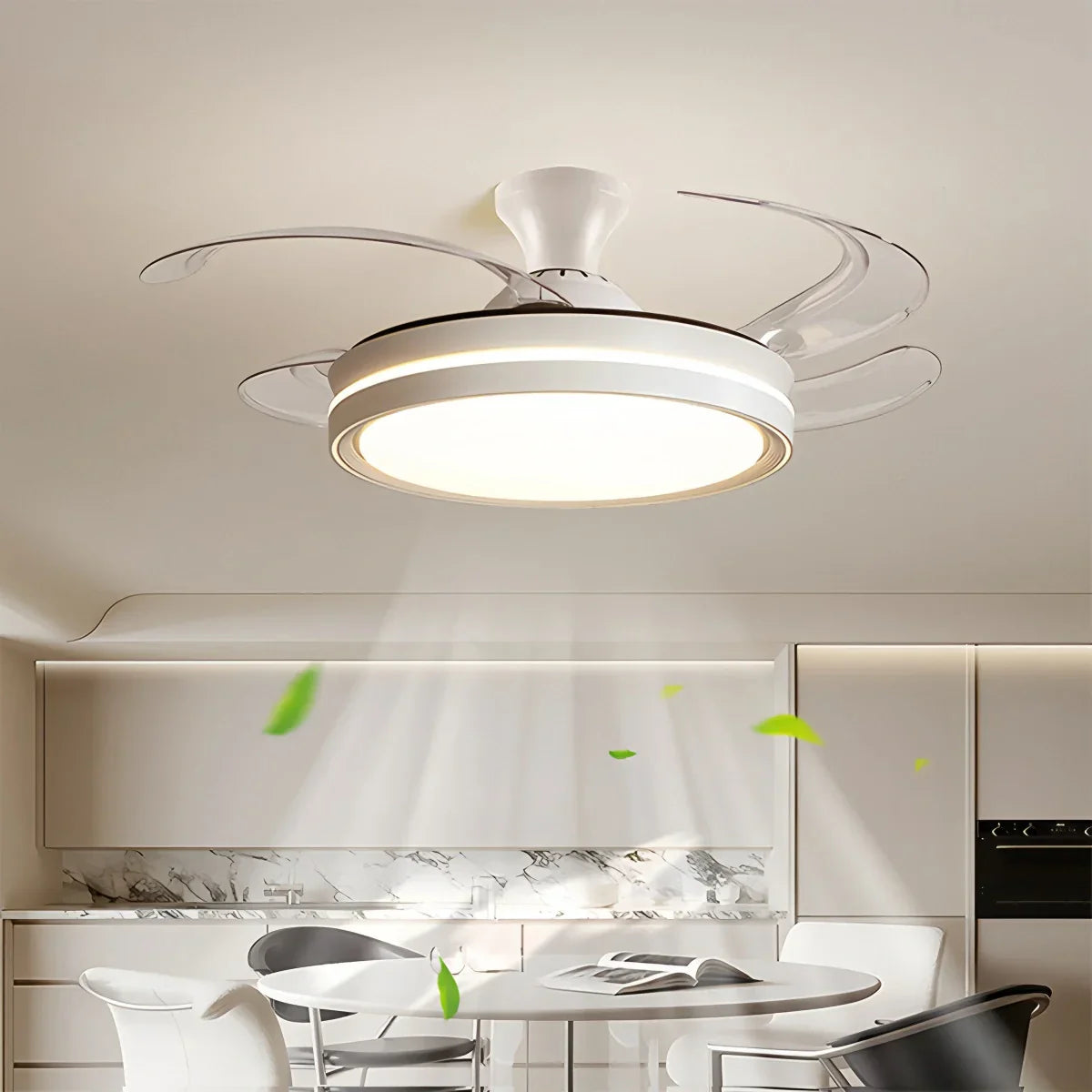 flairel Modern Silent Remote Control Ceiling Fan with Light