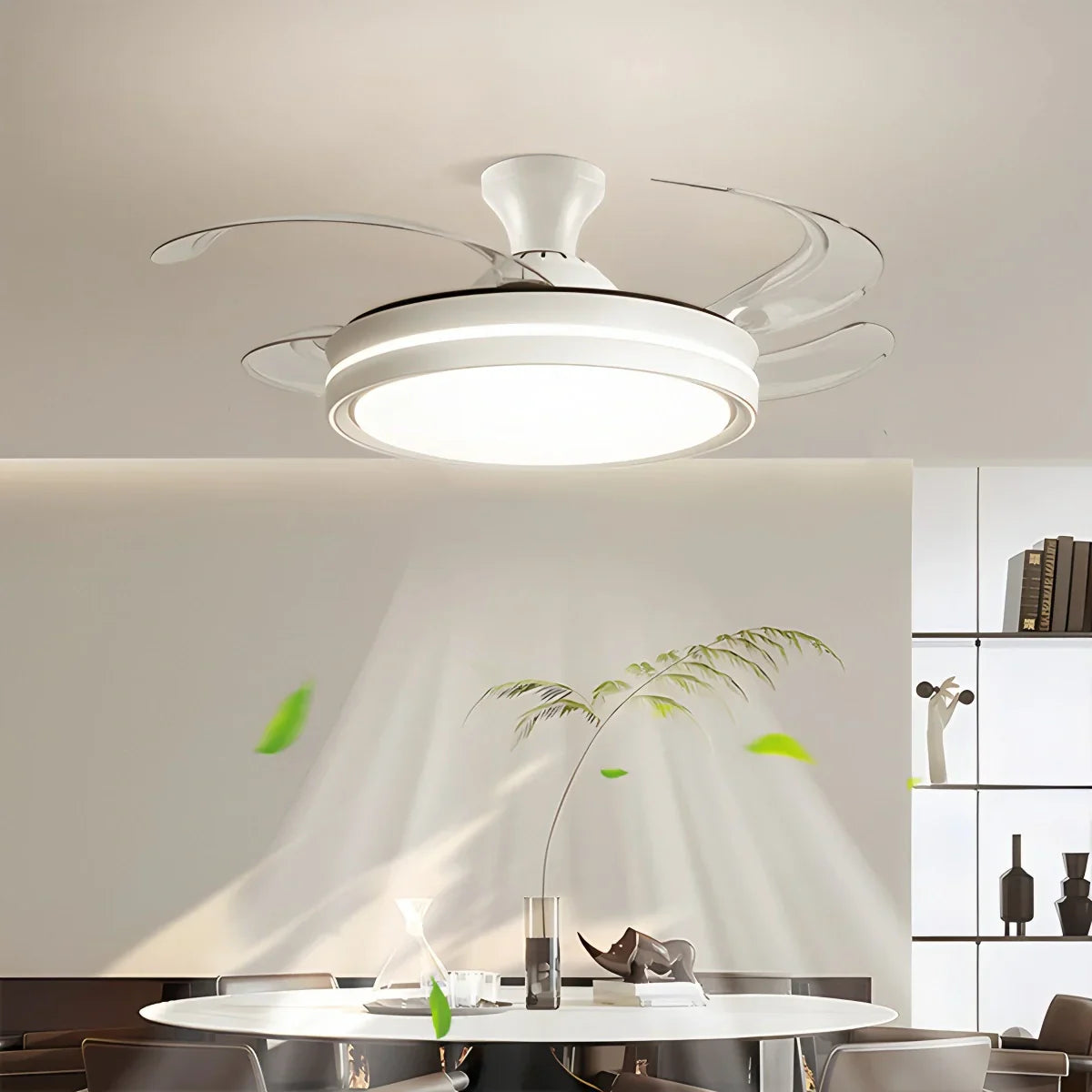 flairel Modern Silent Remote Control Ceiling Fan with Light