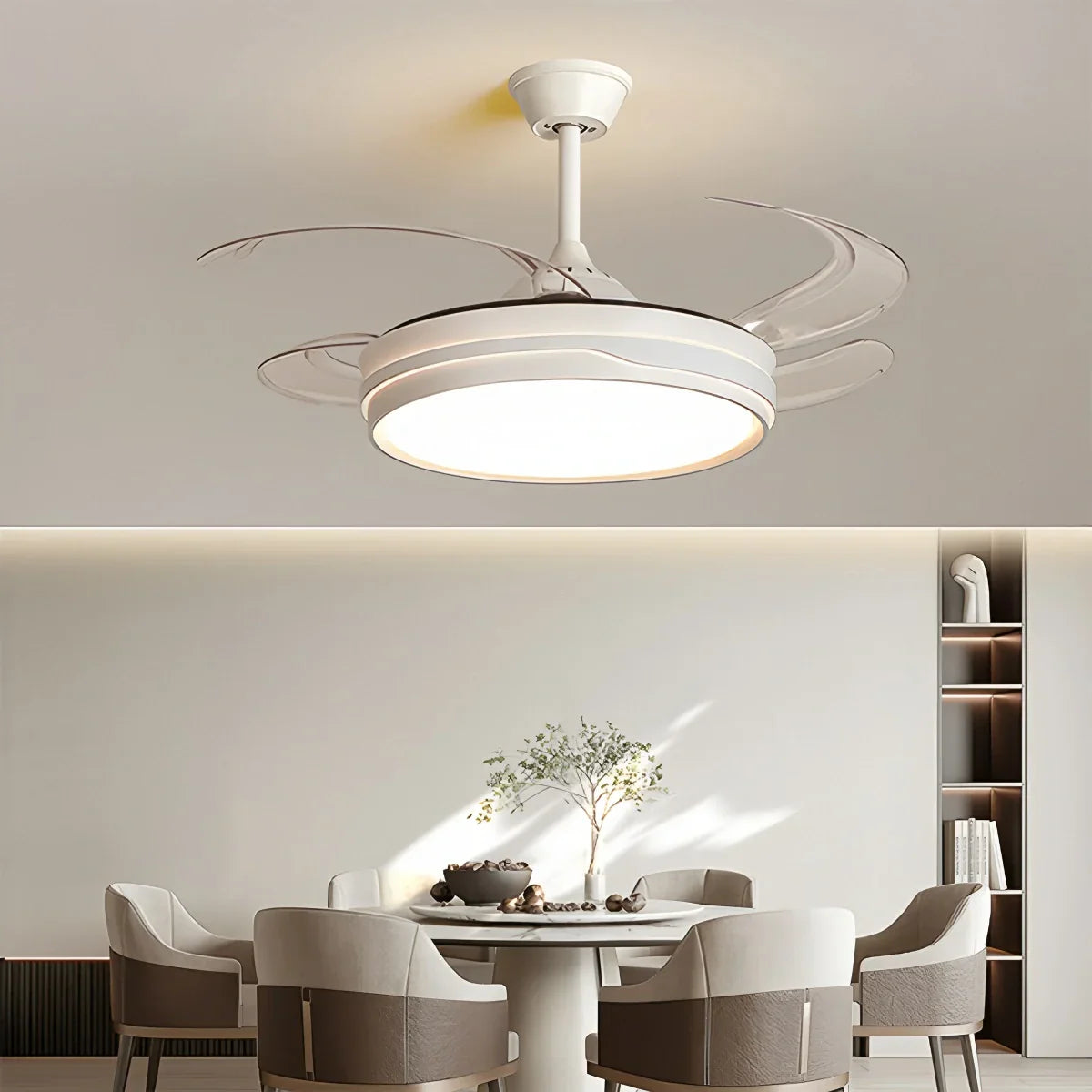 flairel LED Ceiling Fan Light with Remote Control