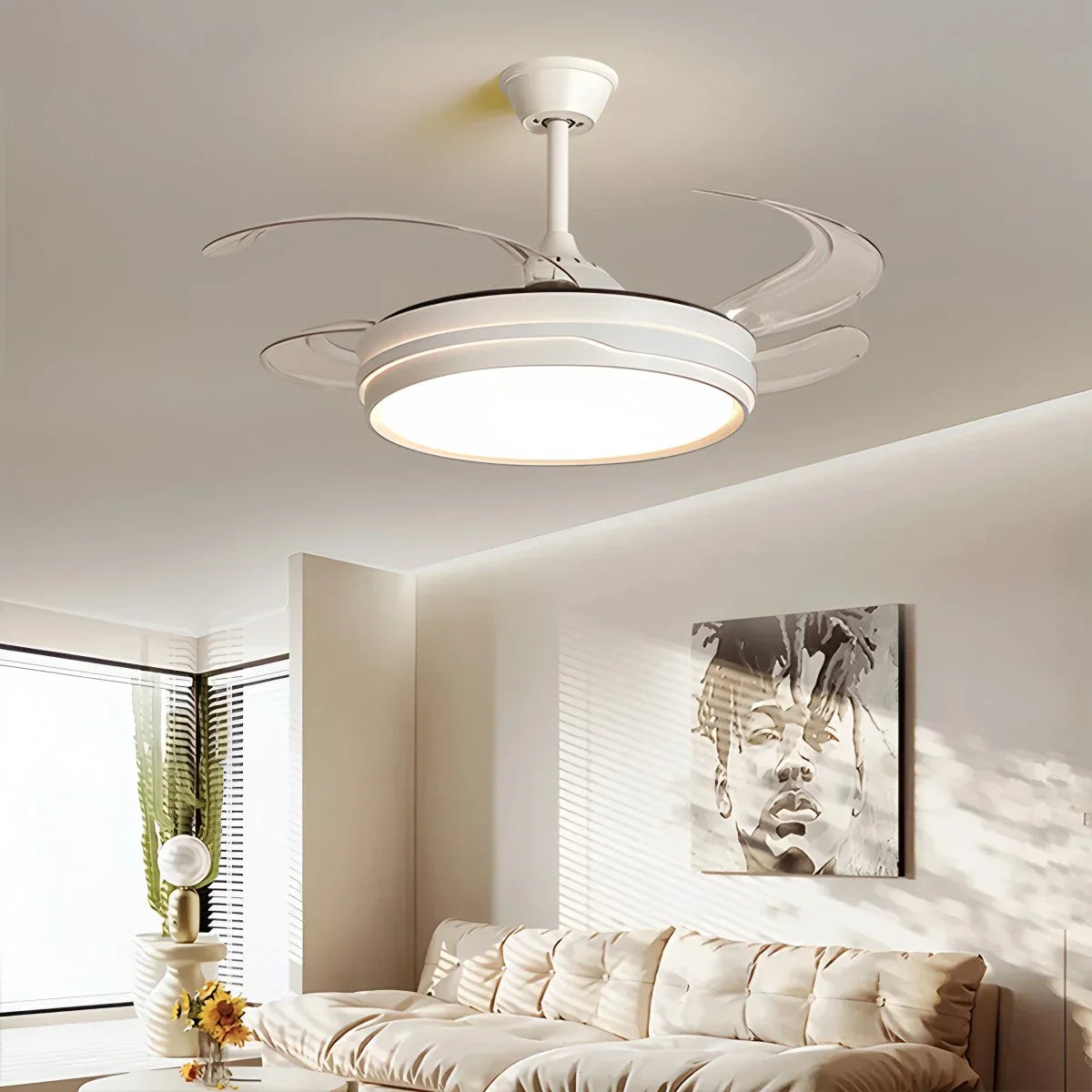 flairel LED Ceiling Fan Light with Remote Control