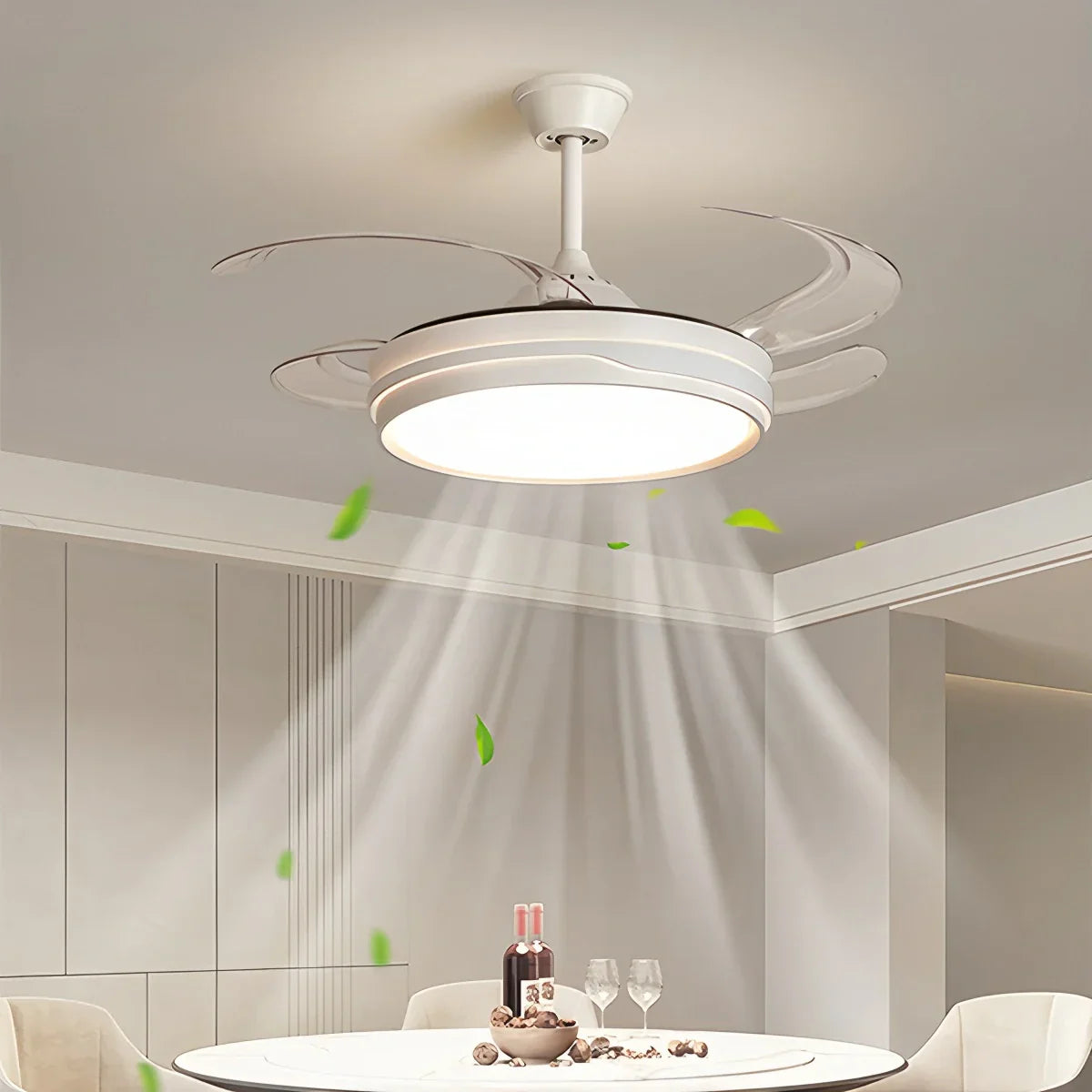 flairel LED Ceiling Fan Light with Remote Control