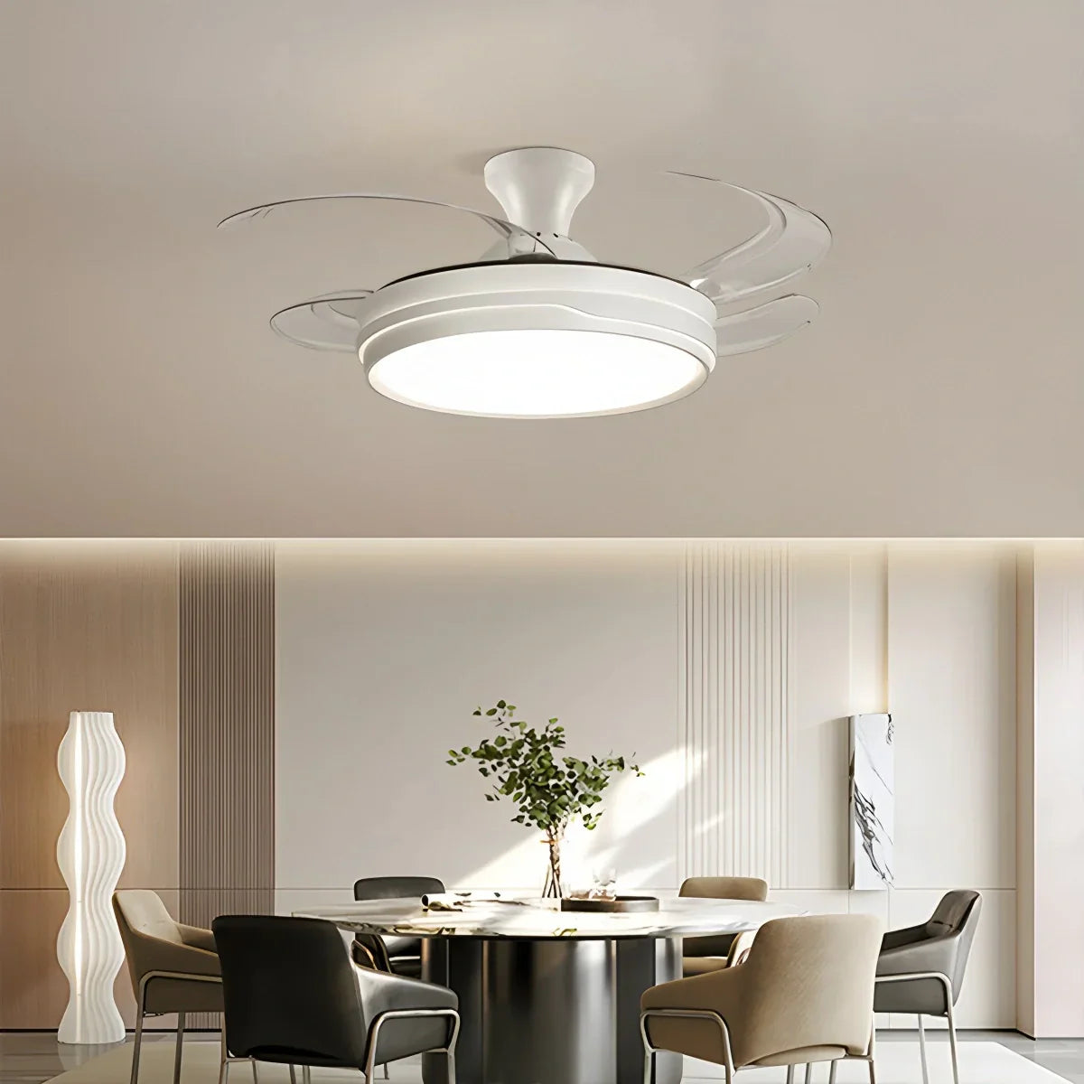 flairel LED Ceiling Fan Light with Remote Control