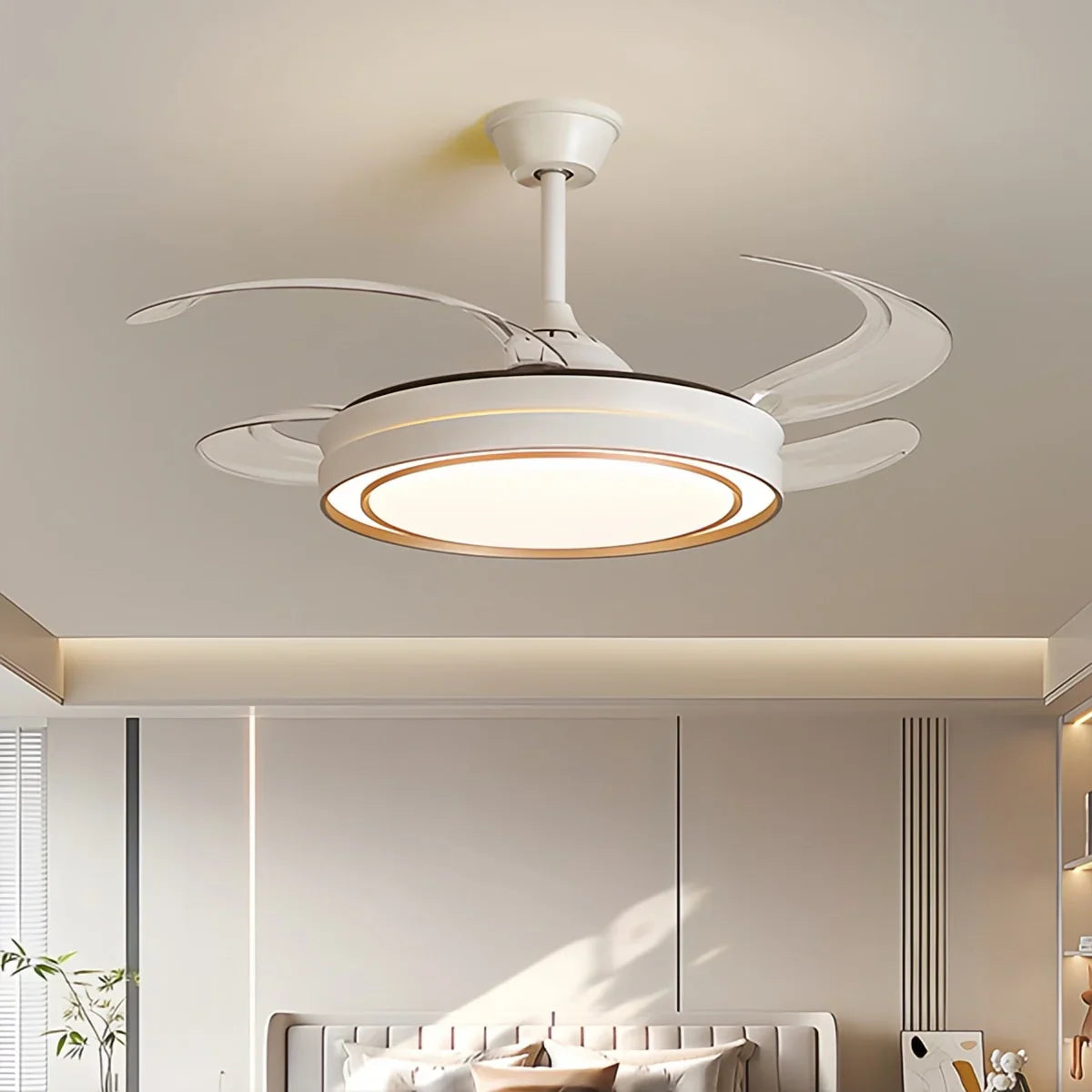 flairel Modern Round Ceiling Fan Light with Remote Control