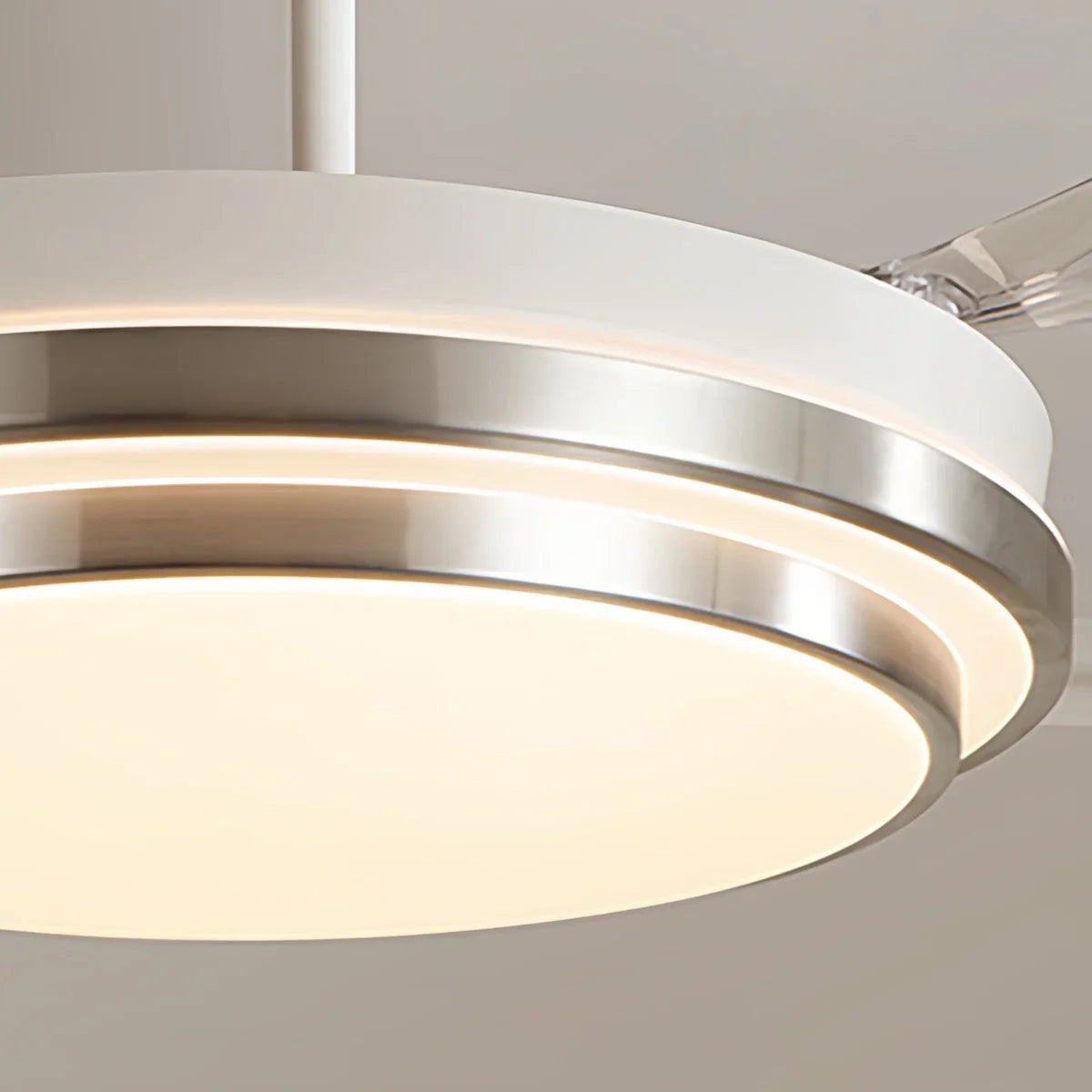 flairel Modern White Ceiling Fan with Light