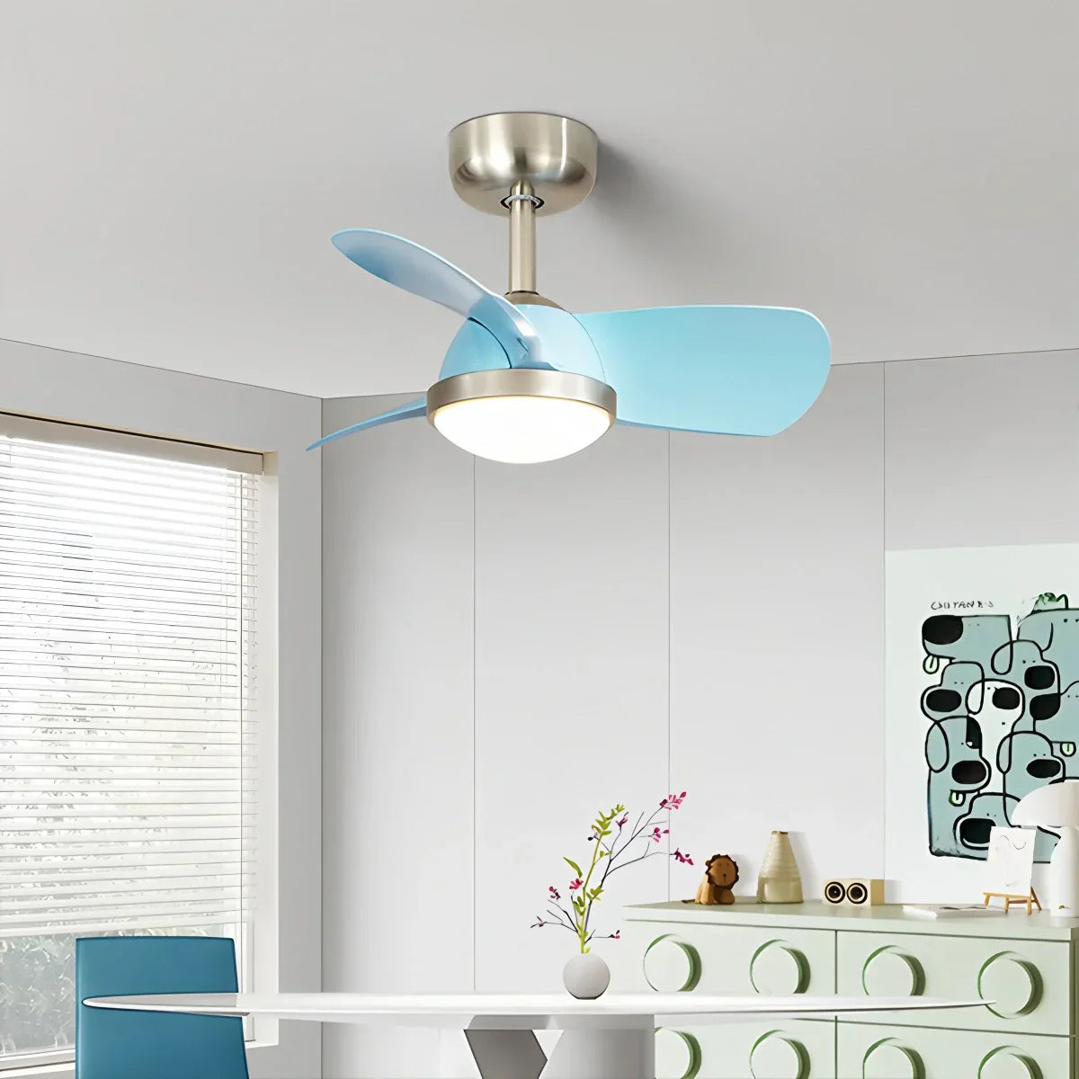 flairel Simple Ceiling Fan Light for Children's Room