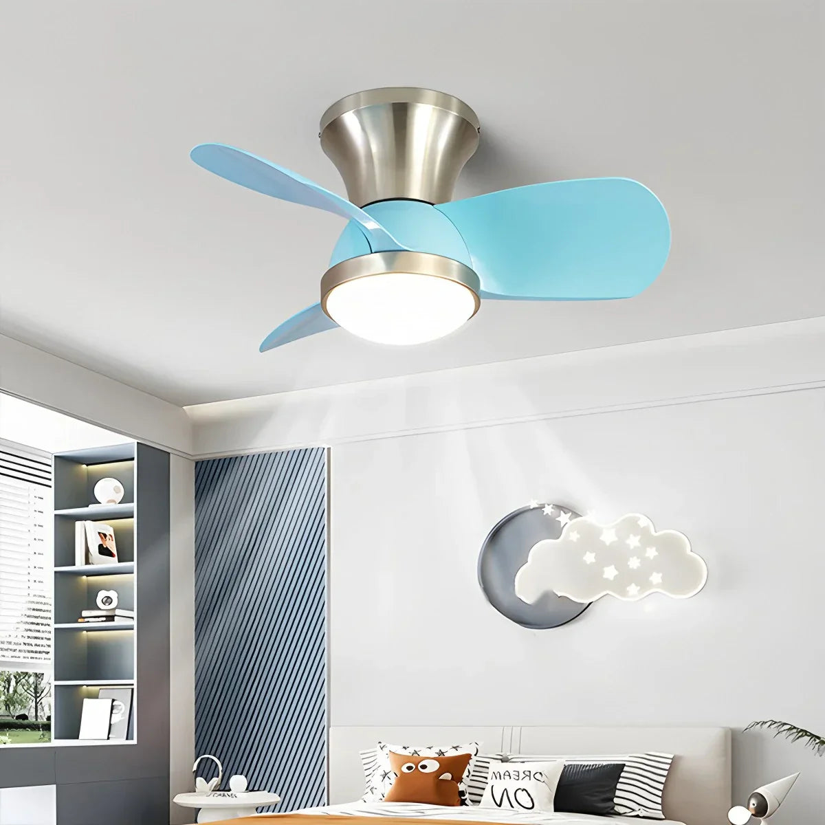 flairel Simple Ceiling Fan Light for Children's Room