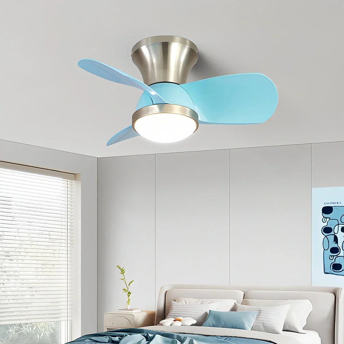flairel Simple Ceiling Fan Light for Children's Room