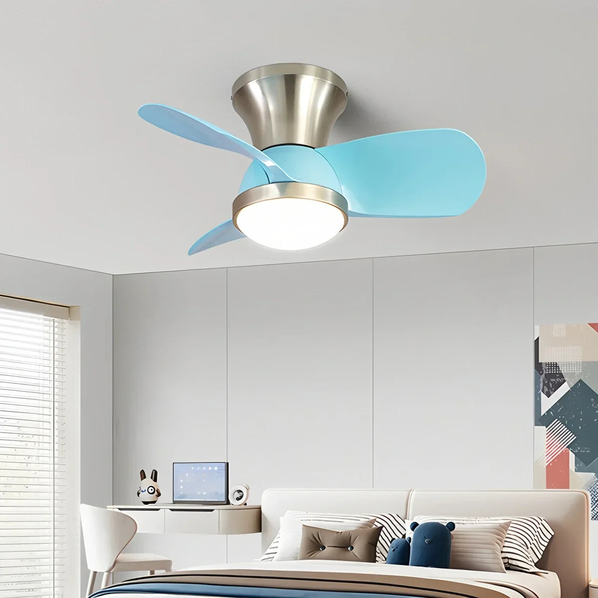 flairel Simple Ceiling Fan Light for Children's Room