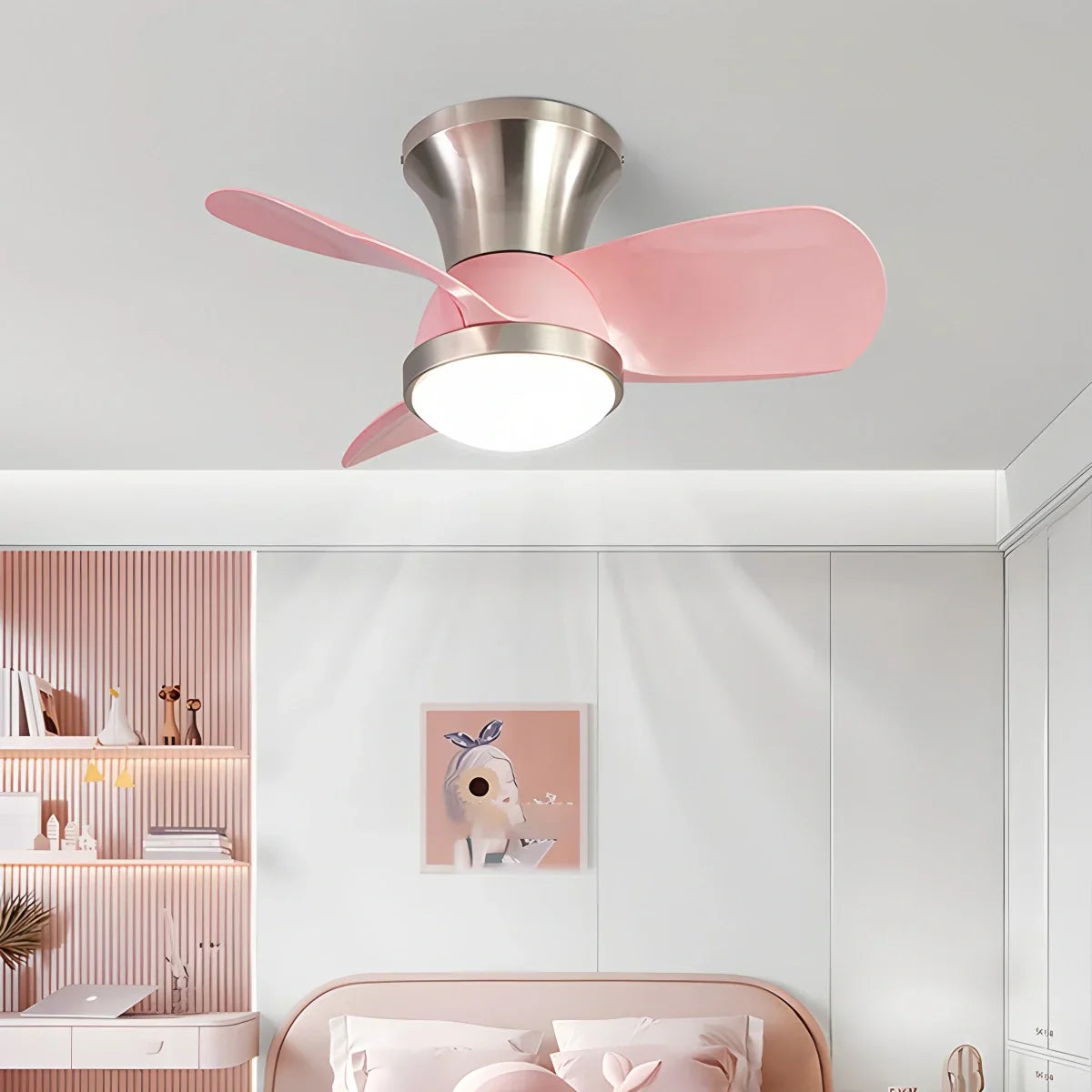 flairel Simple Ceiling Fan Light for Children's Room