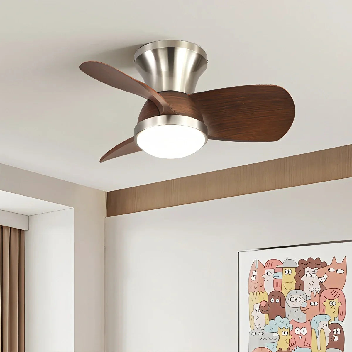 flairel Simple Ceiling Fan Light for Children's Room