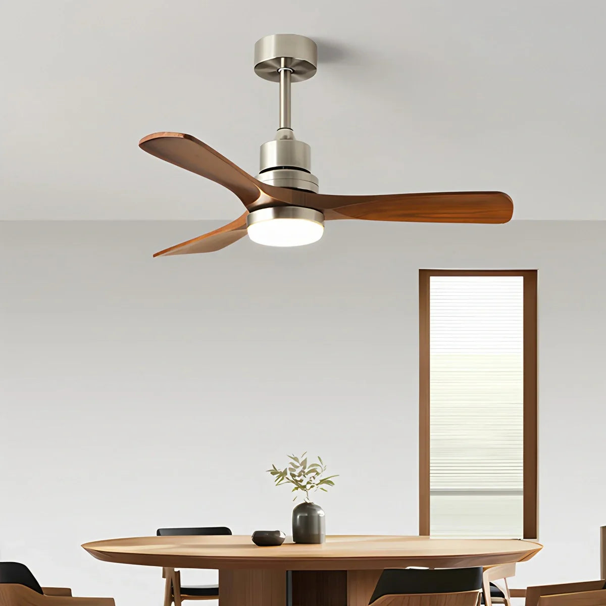 flairel American Retro 3-Blade Ceiling Fan with Light
