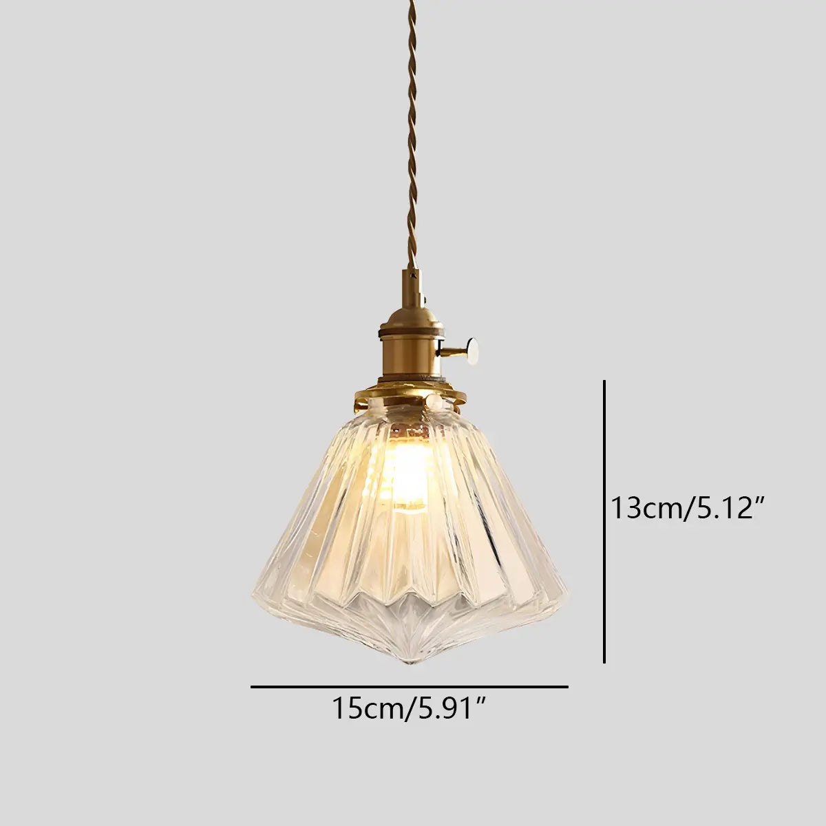 flairel Isabel Glass Pendant Light for Kitchen Island