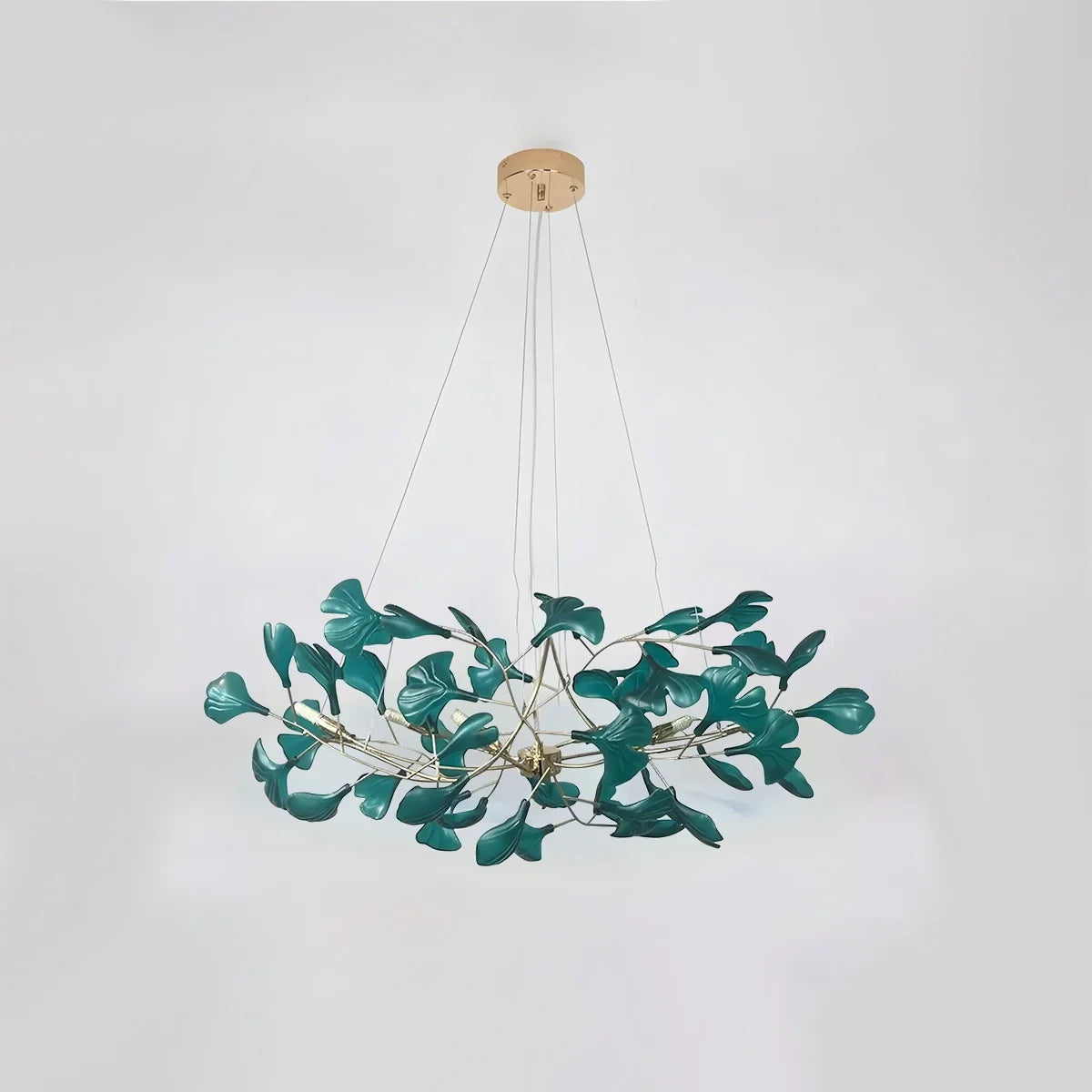 flairel Acrylic Ginkgo Leaf Chandelier for Dining Area