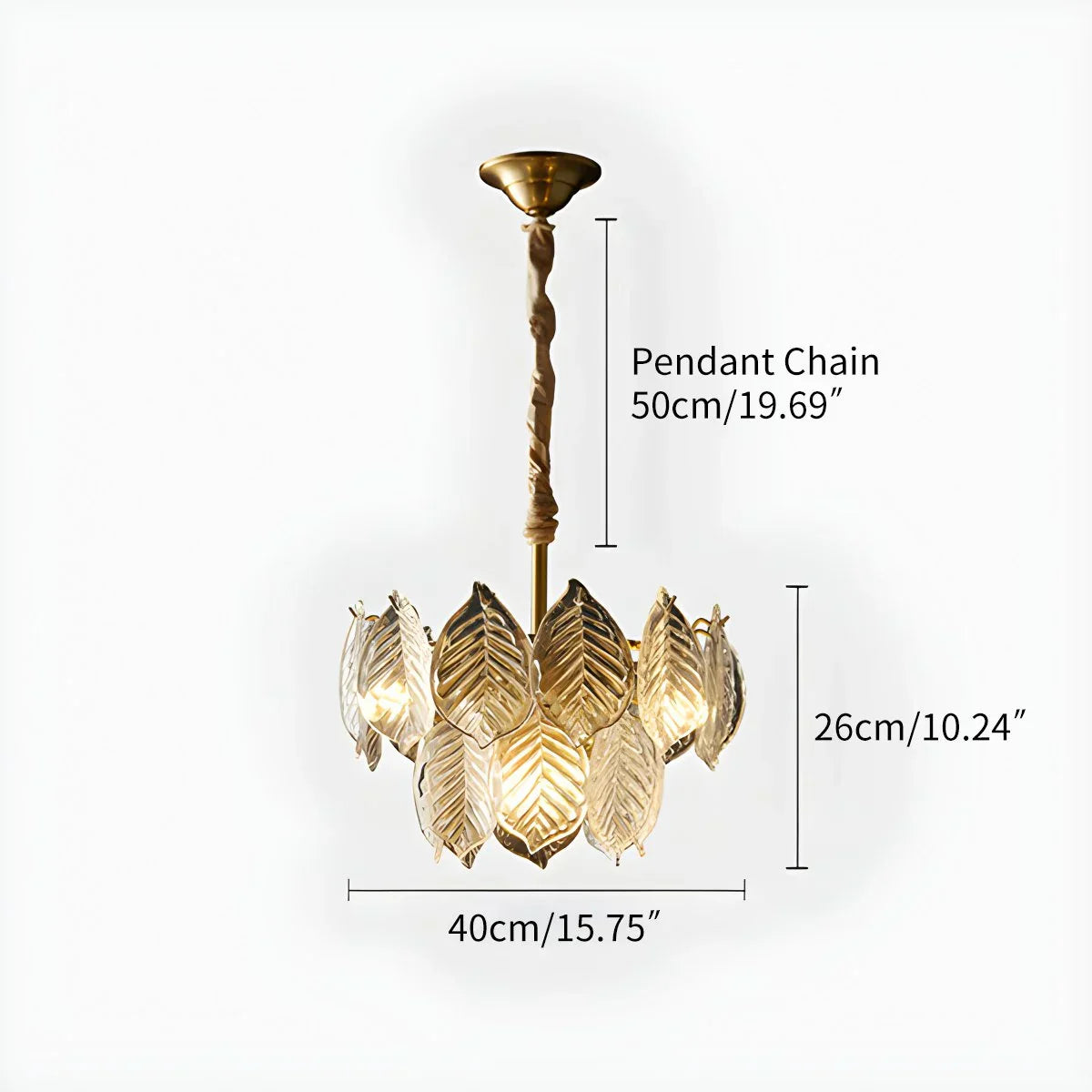 flairel Tiered Glass Leaf Chandelier