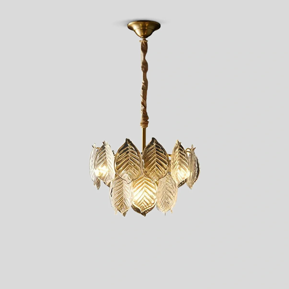 flairel Tiered Glass Leaf Chandelier