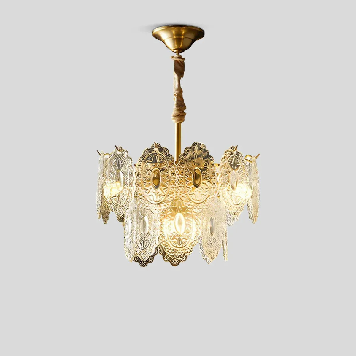 flairel Tiered Textured Glass Chandelier