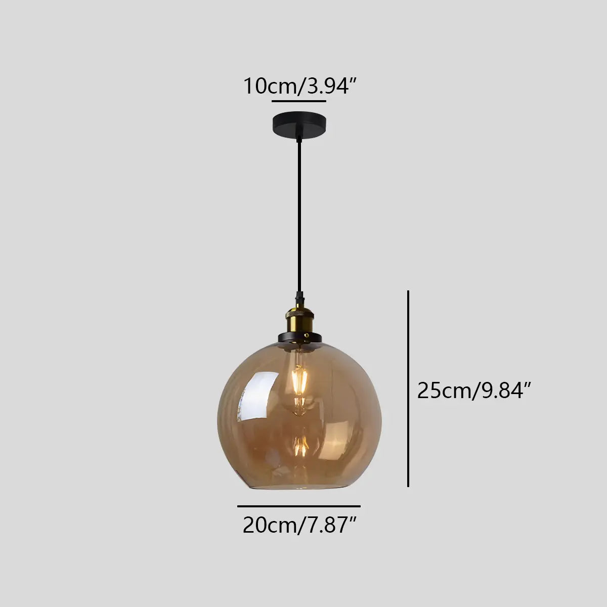 flairel Mabel Glass Pendant Light for Kitchen Island