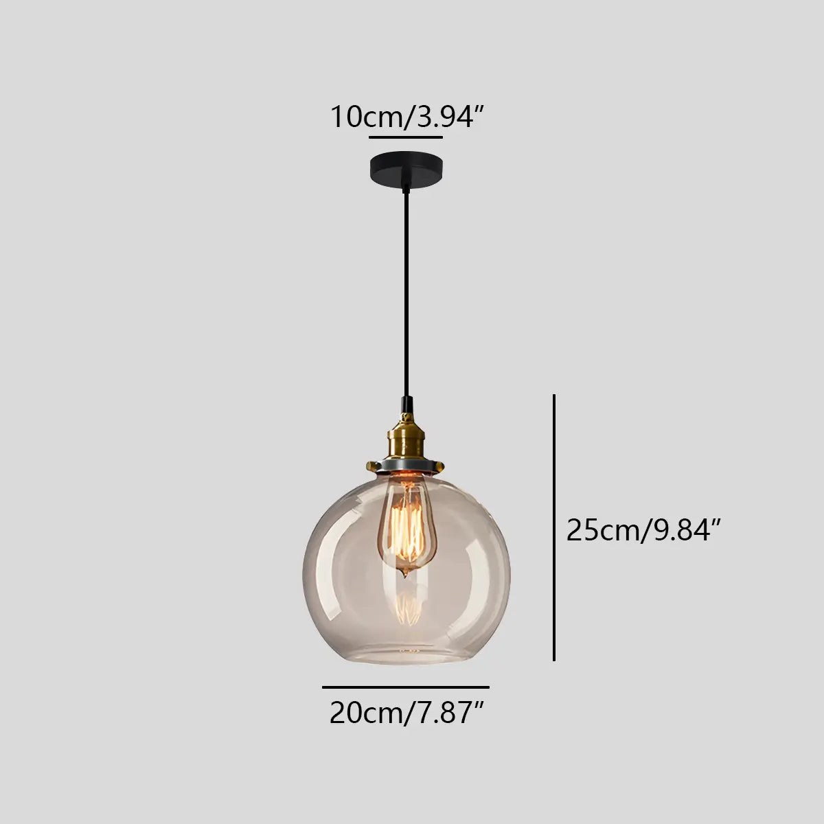 flairel Mabel Glass Pendant Light for Kitchen Island