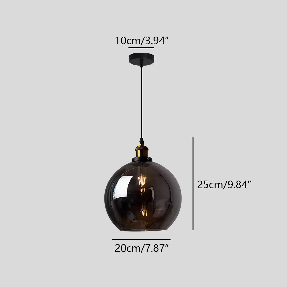flairel Mabel Glass Pendant Light for Kitchen Island