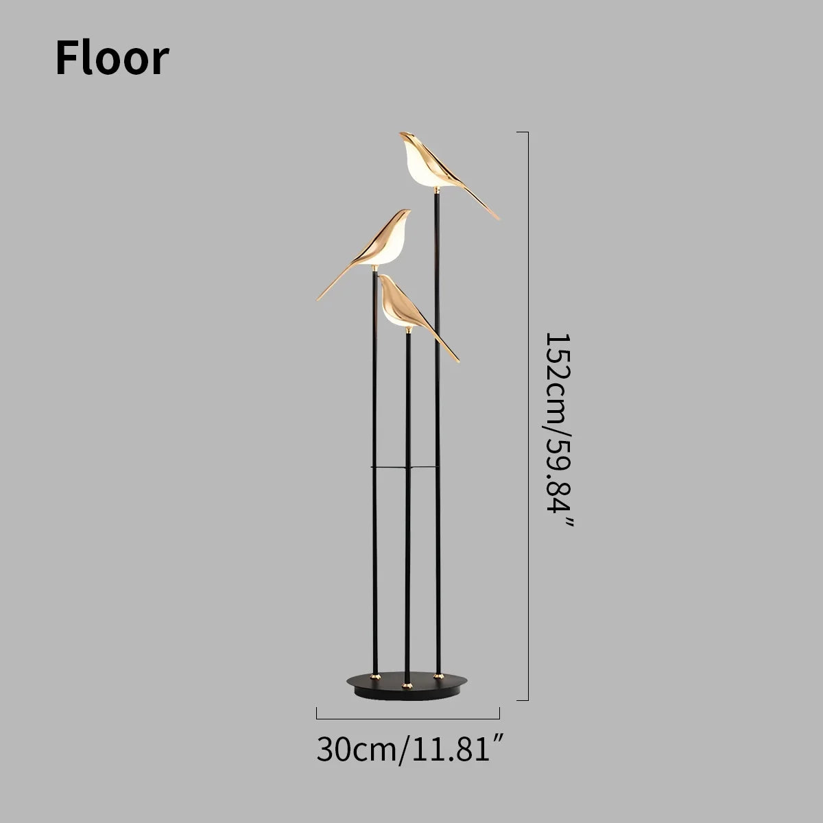 flairel Modern Gold Birds LED Chandelier