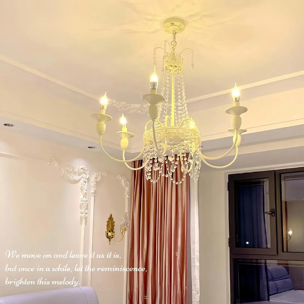 flairel French Candle Crystal Chandelier