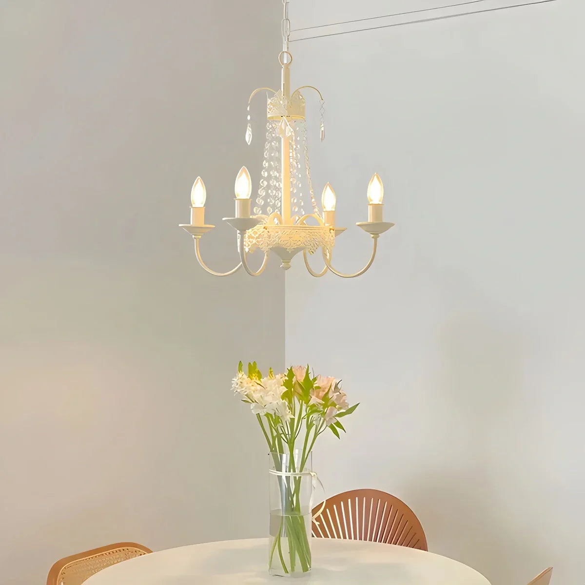 flairel French Candle Crystal Chandelier