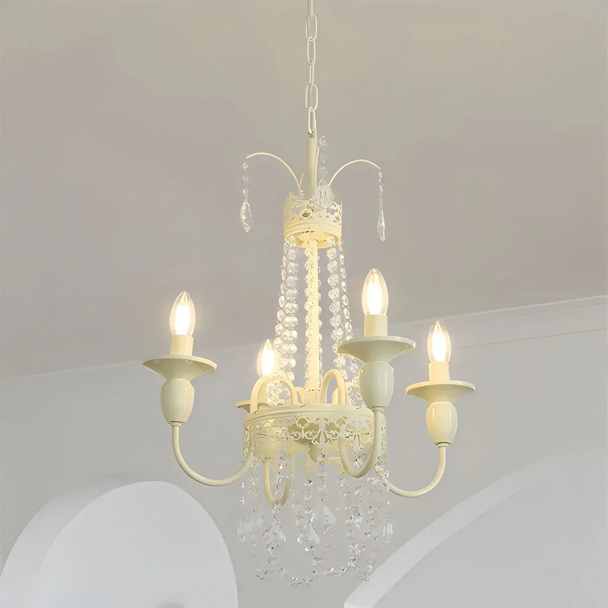 flairel French Candle Crystal Chandelier