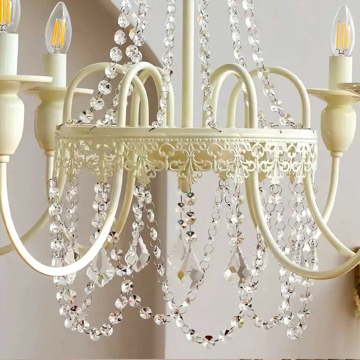 flairel French Candle Crystal Chandelier