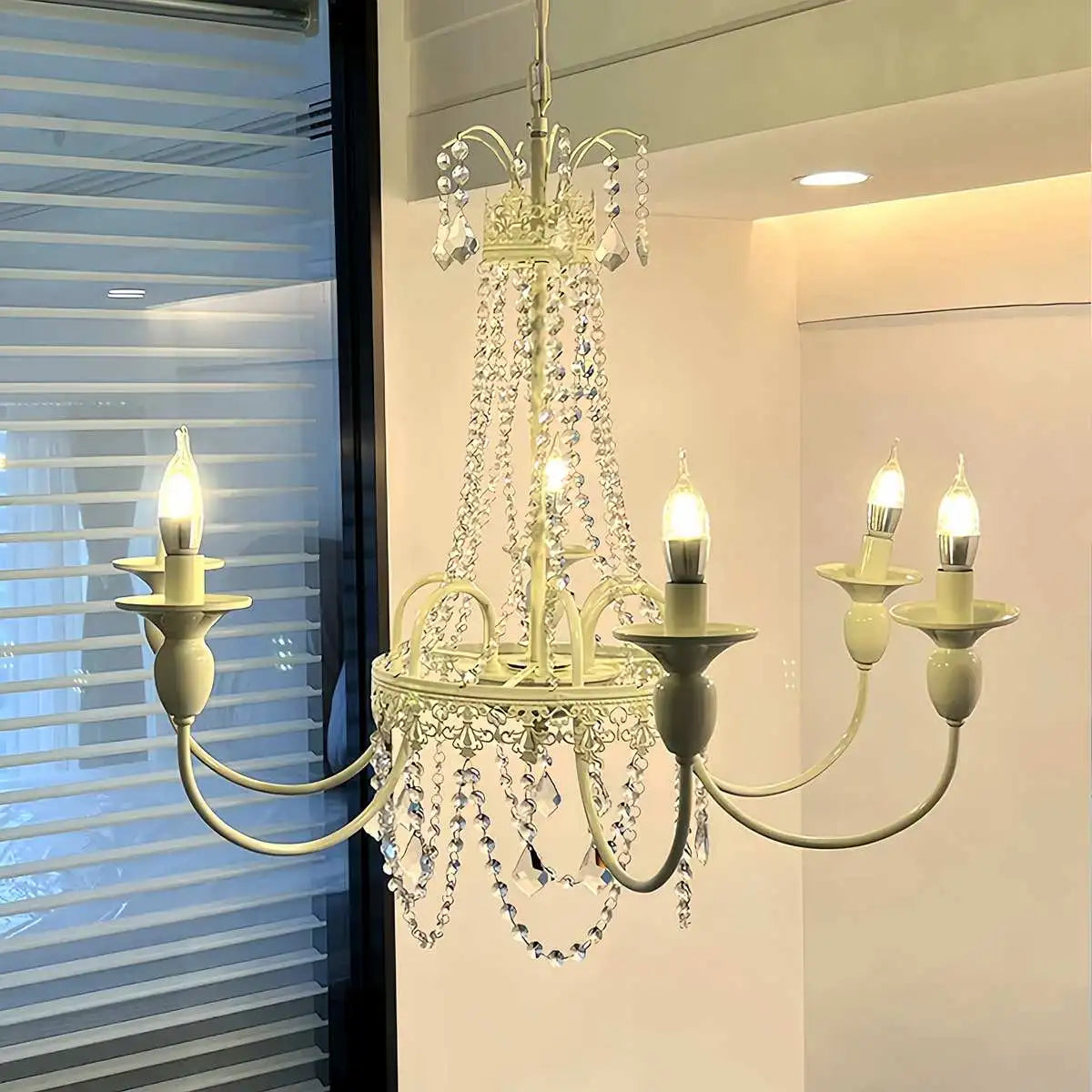 flairel French Candle Crystal Chandelier