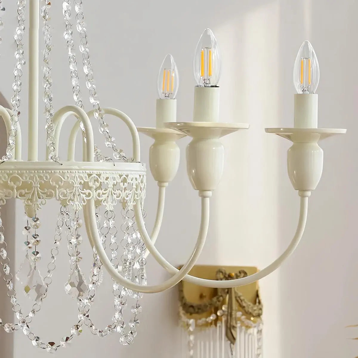flairel French Candle Crystal Chandelier