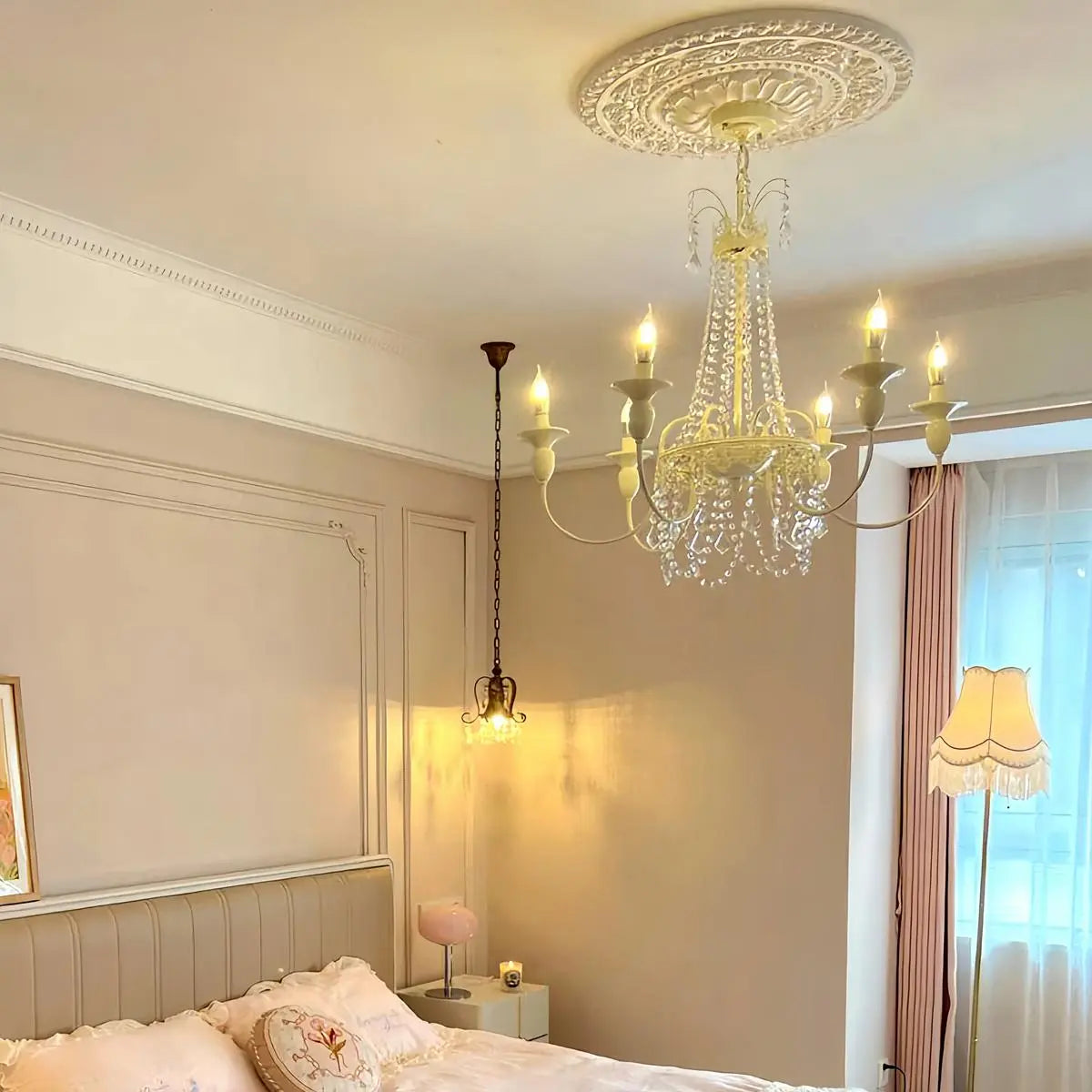 flairel French Candle Crystal Chandelier