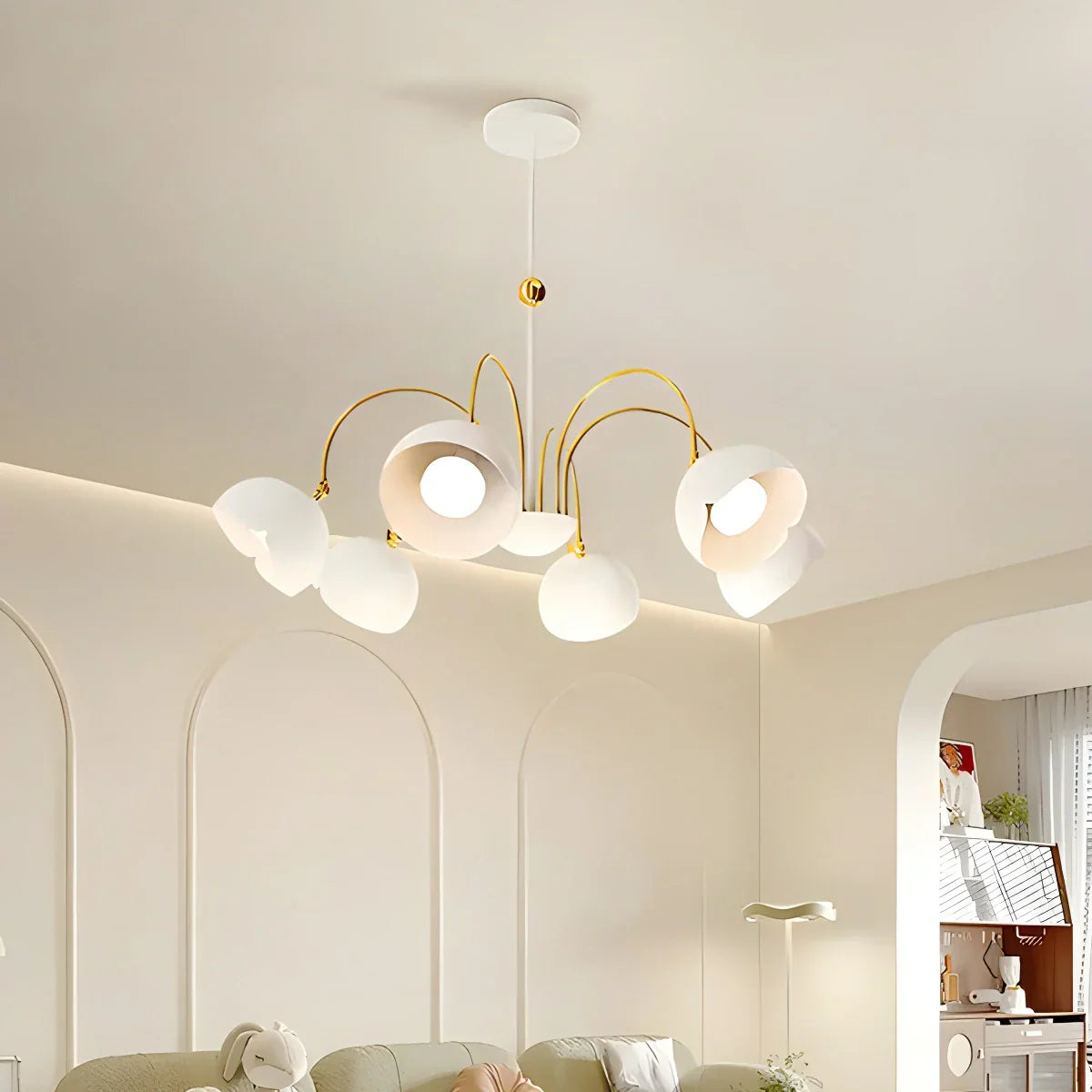 flairel French Flower Shaped Chandelier