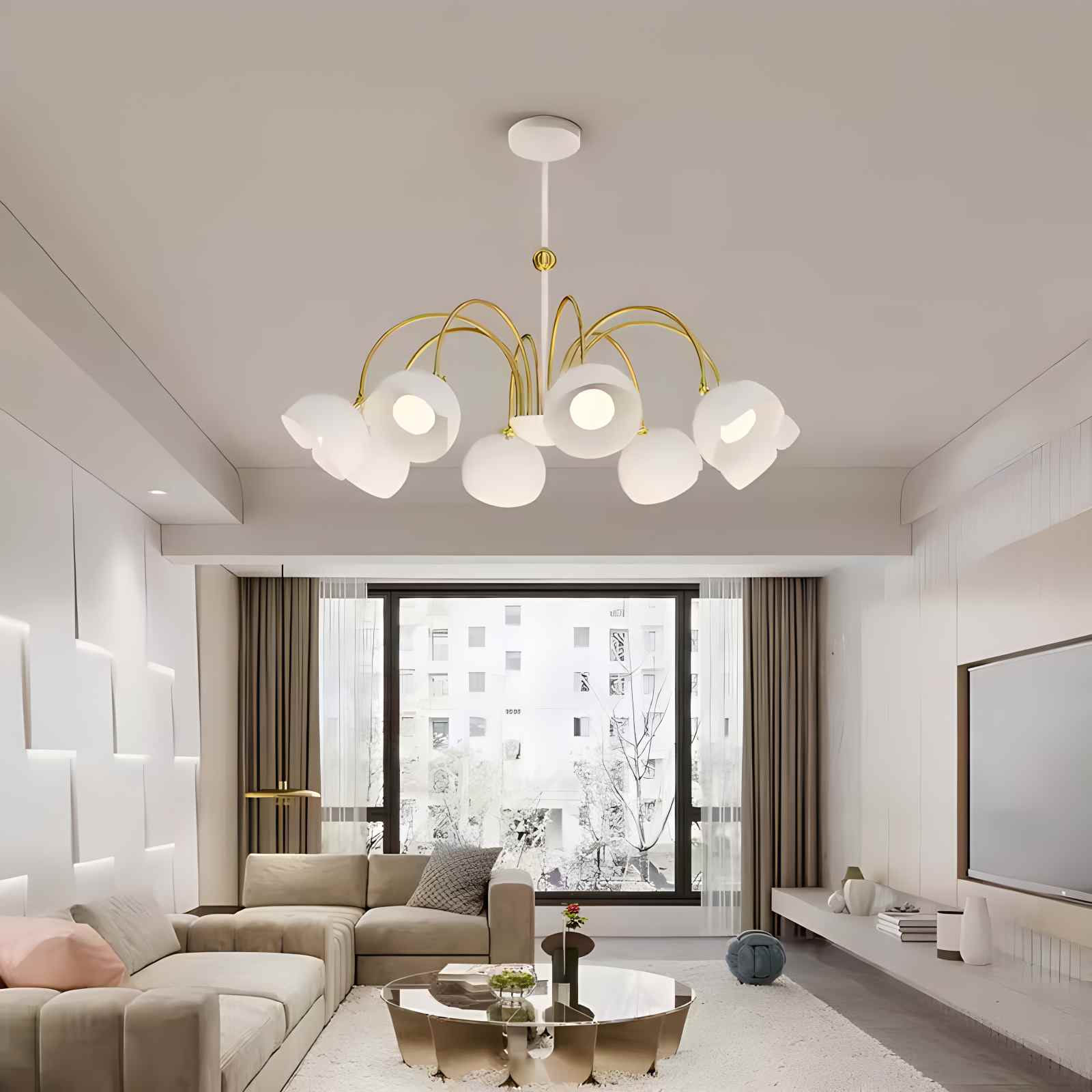 flairel French Flower Shaped Chandelier