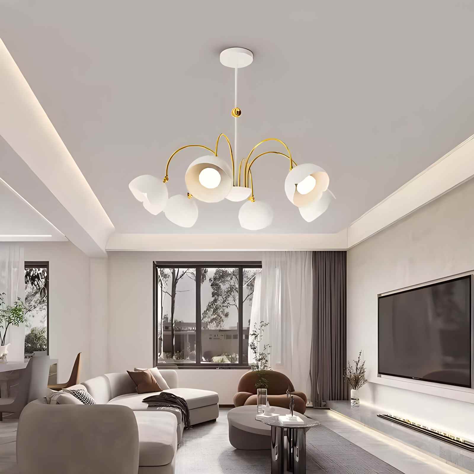 flairel French Flower Shaped Chandelier