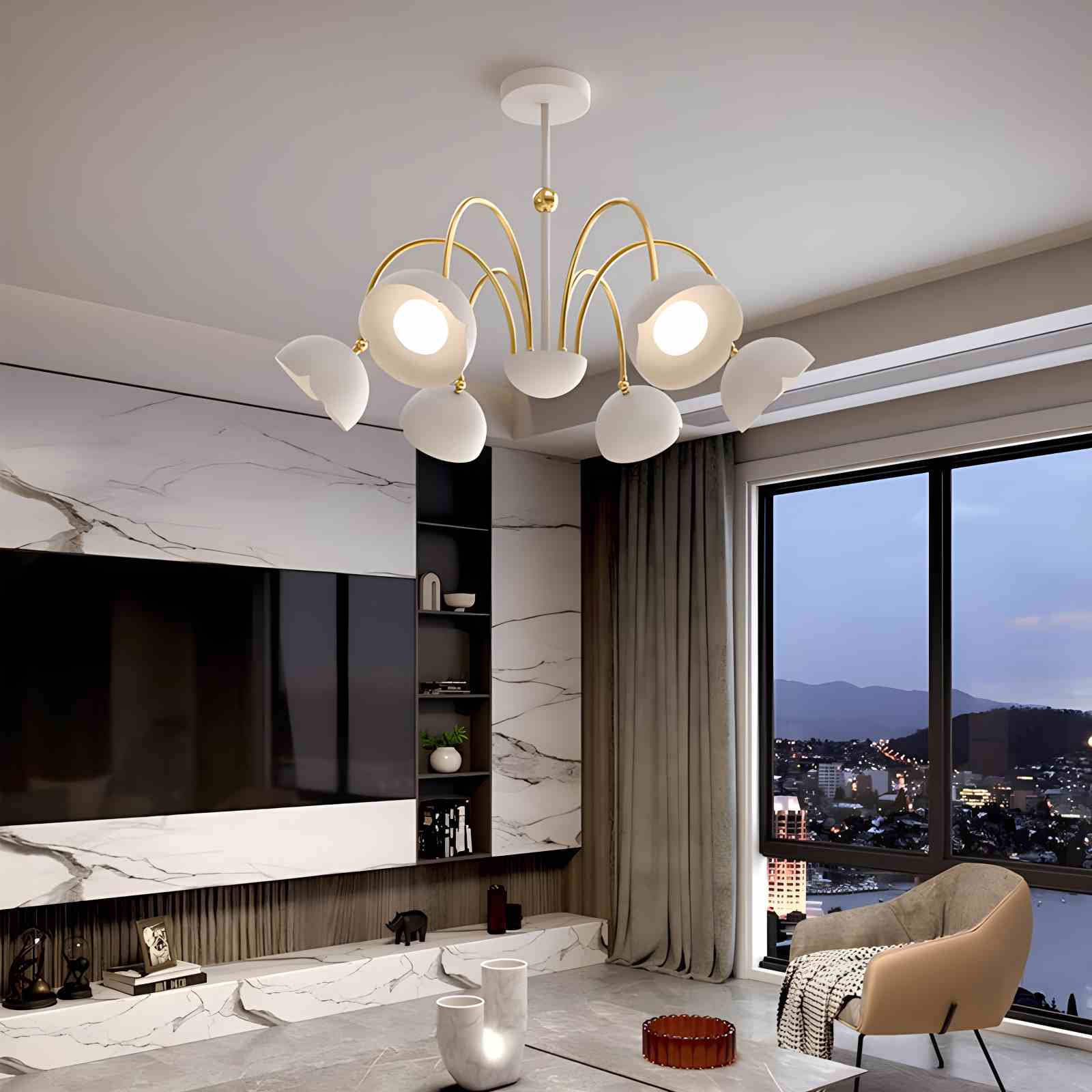flairel French Flower Shaped Chandelier