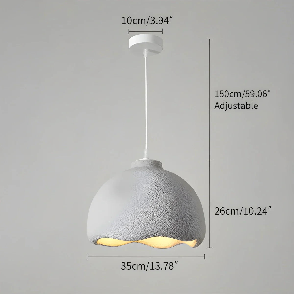flairel Micro Cement Pendant Light for Kitchen Dining Area