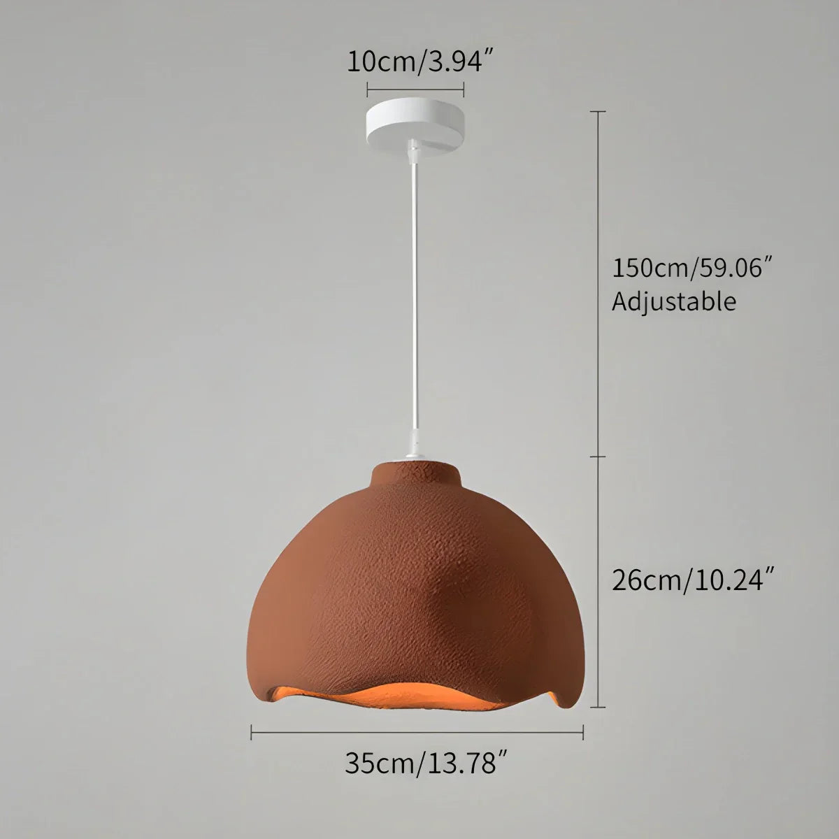 flairel Micro Cement Pendant Light for Kitchen Dining Area