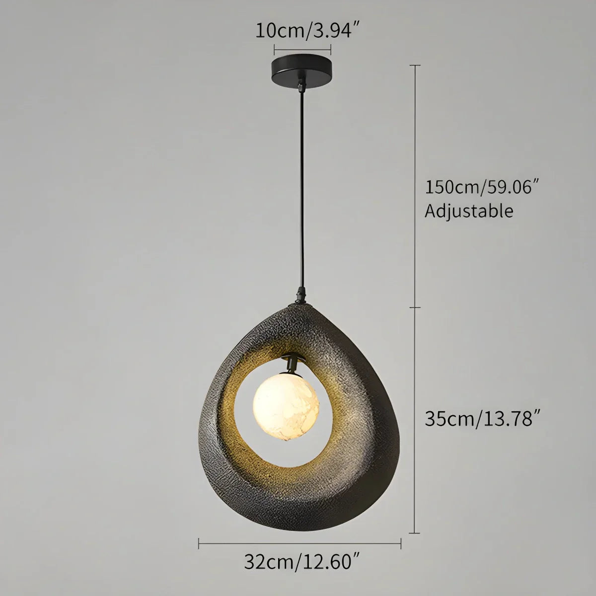 flairel Circular Wabi Sabi Pendant Light Modern Lighting