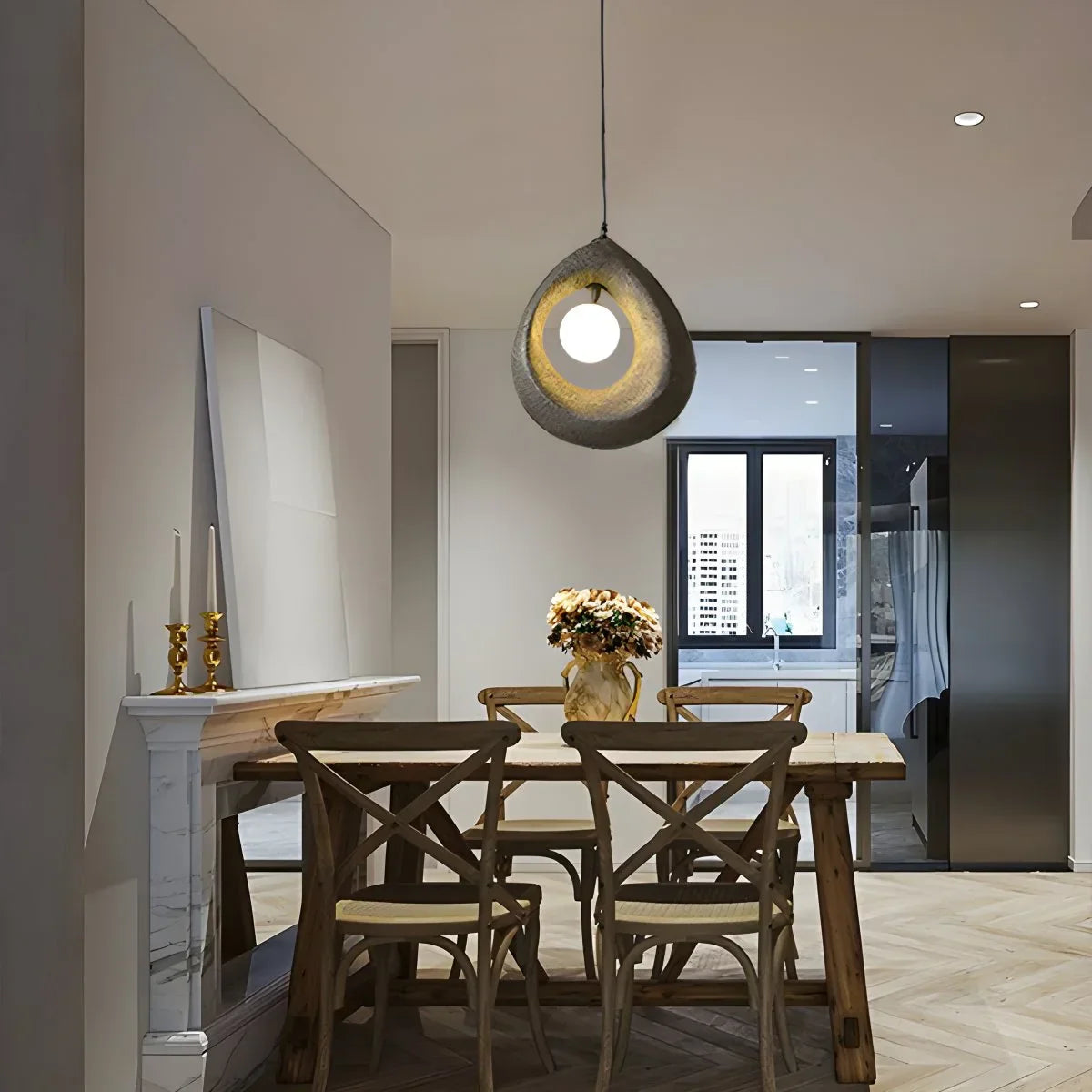 flairel Circular Wabi Sabi Pendant Light Modern Lighting