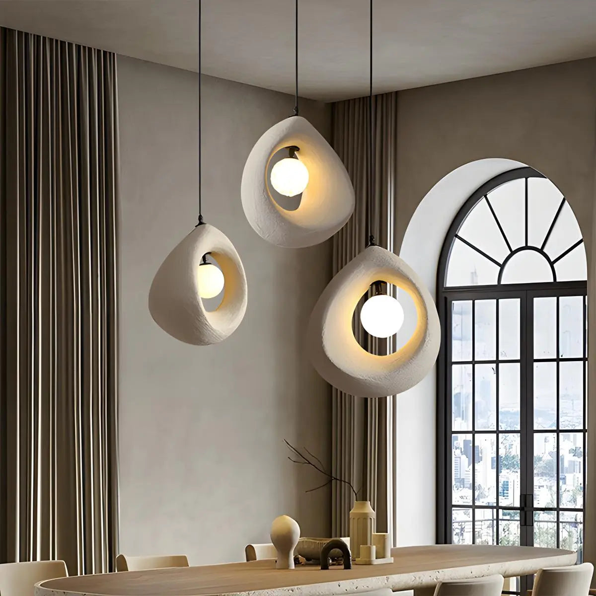 flairel Circular Wabi Sabi Pendant Light Modern Lighting