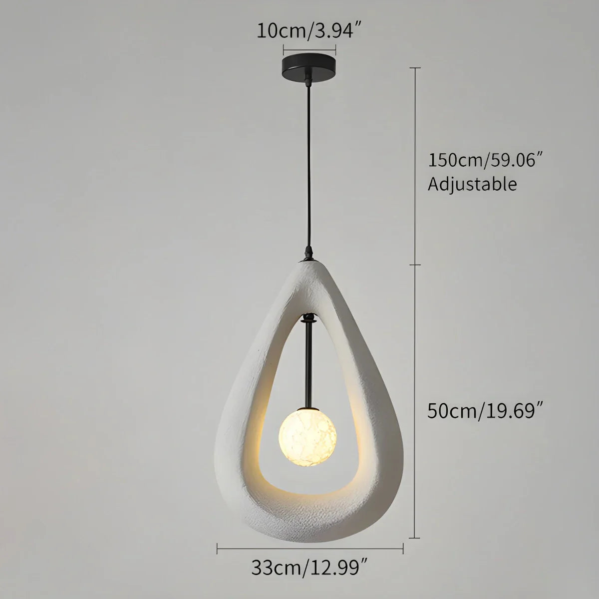flairel Contemporary Creative Teardrop Orb Pendant Light