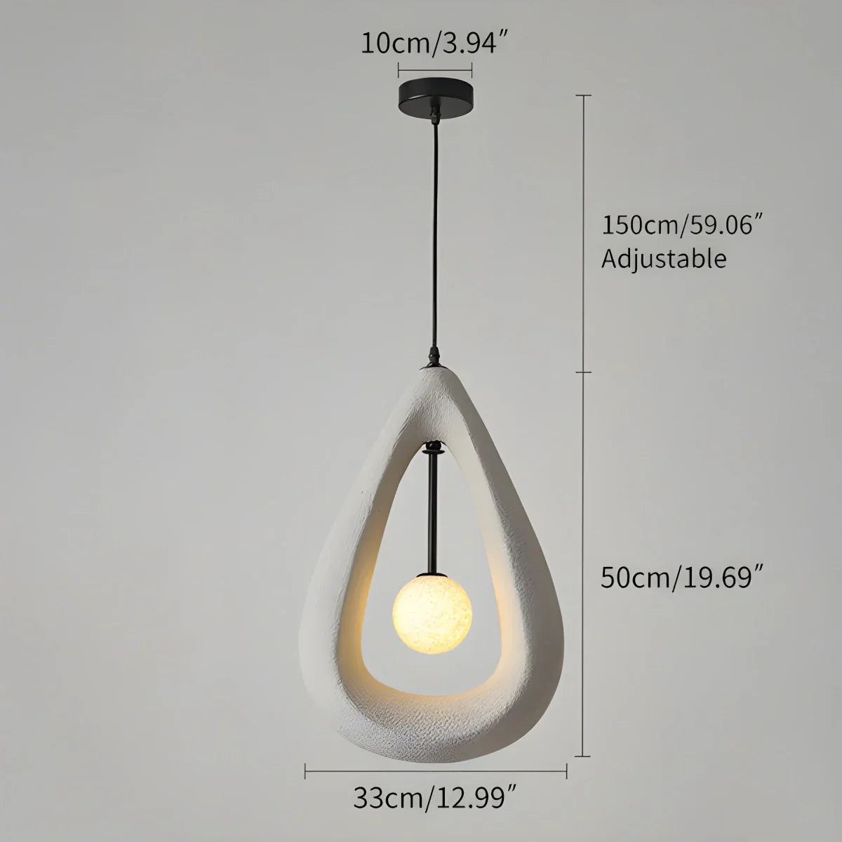 flairel Contemporary Creative Teardrop Orb Pendant Light