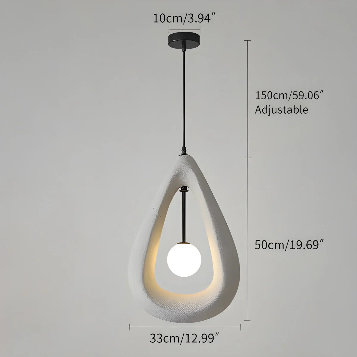 flairel Contemporary Creative Teardrop Orb Pendant Light