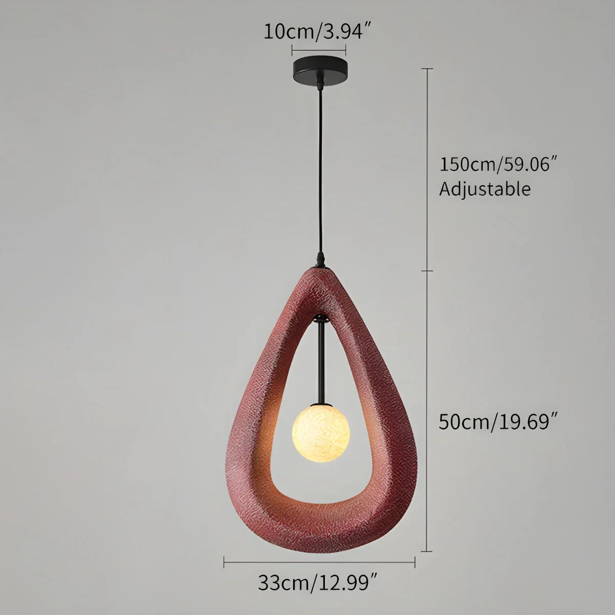 flairel Contemporary Creative Teardrop Orb Pendant Light
