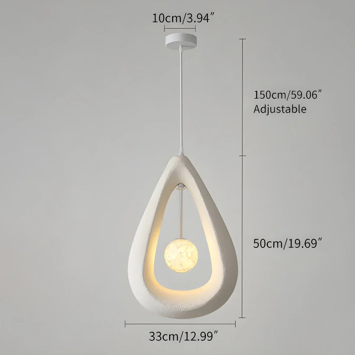 flairel Contemporary Creative Teardrop Orb Pendant Light